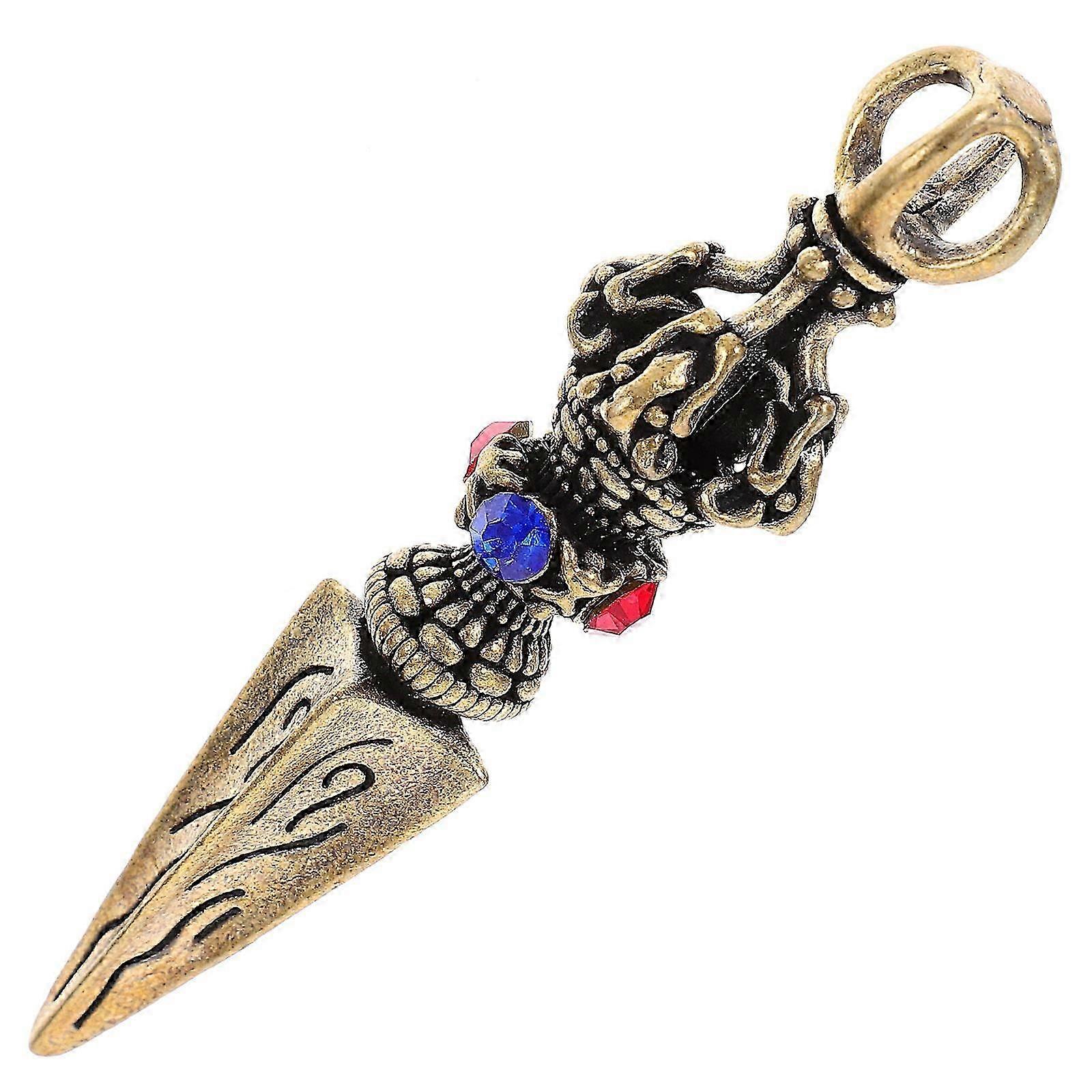 قلادة سحر لصنع المجوهرات Vajra مدقة قلادة ديكور المنزل النحاس الحرفية 8.90X1.50X1.50CM 1 مجموعة