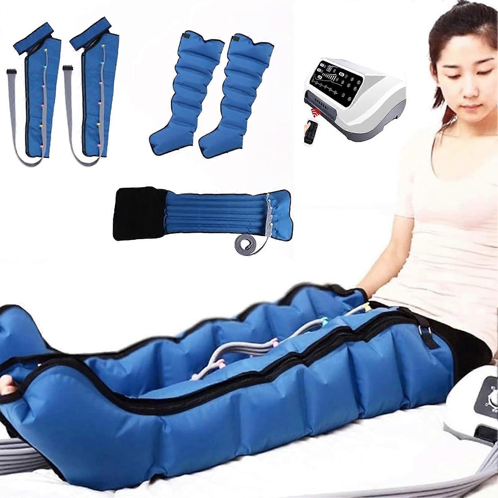 Electric Air Compression Leg Massager for Full Body Relaxation, 4-in-1 Pressotherapy Instrument for Lymphatic Drainage (Waist, Arms, Legs)