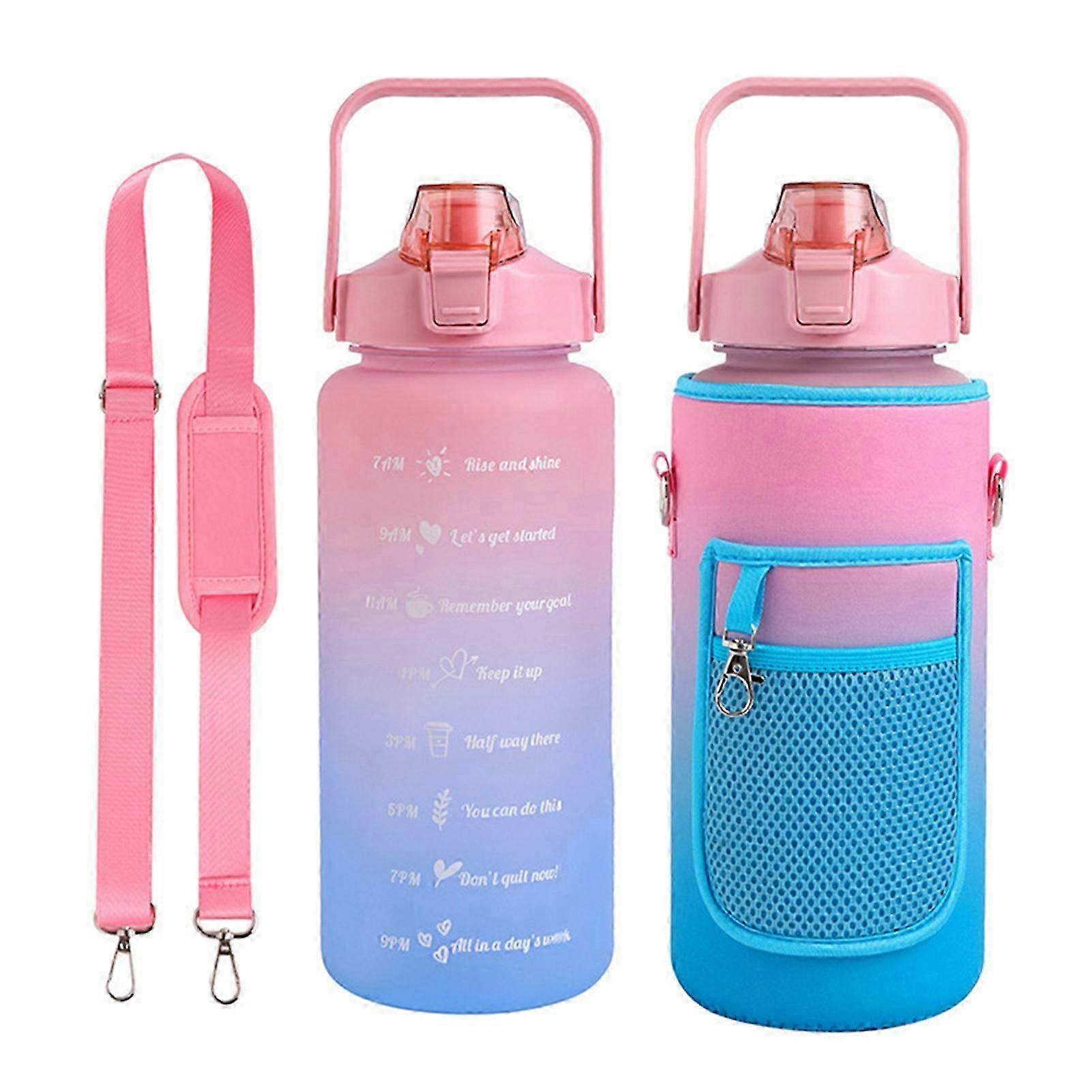Adjustable strap bottle holder with phone pockets for thermos