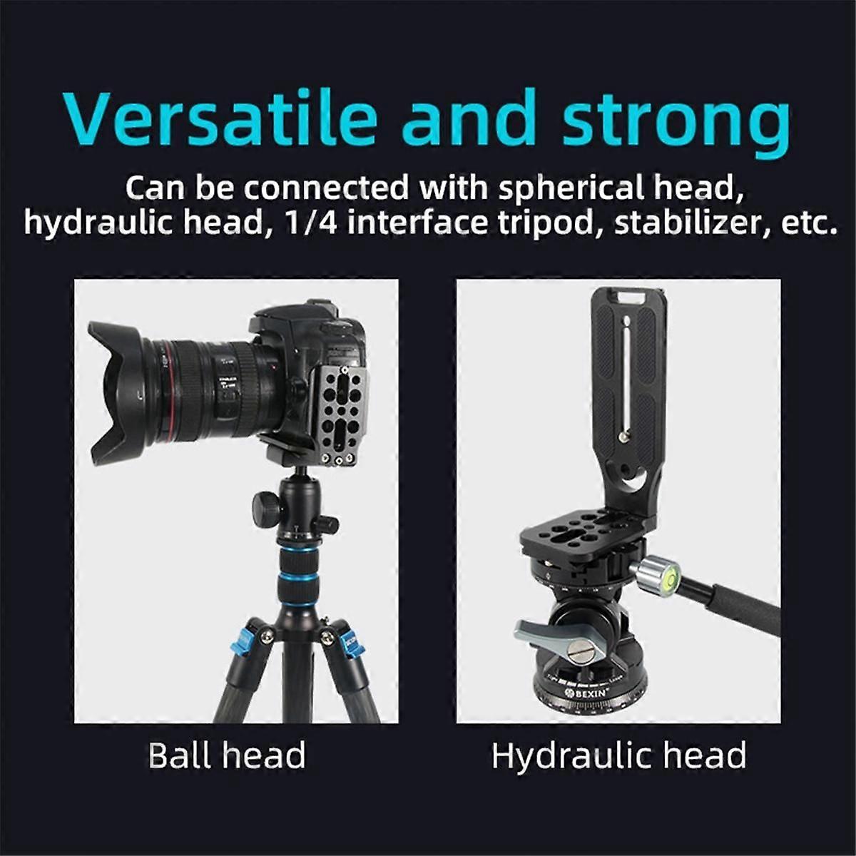 Foldable Universal Camera L Bracket Shot Release L Plate 1/4 in Screw Compatible for