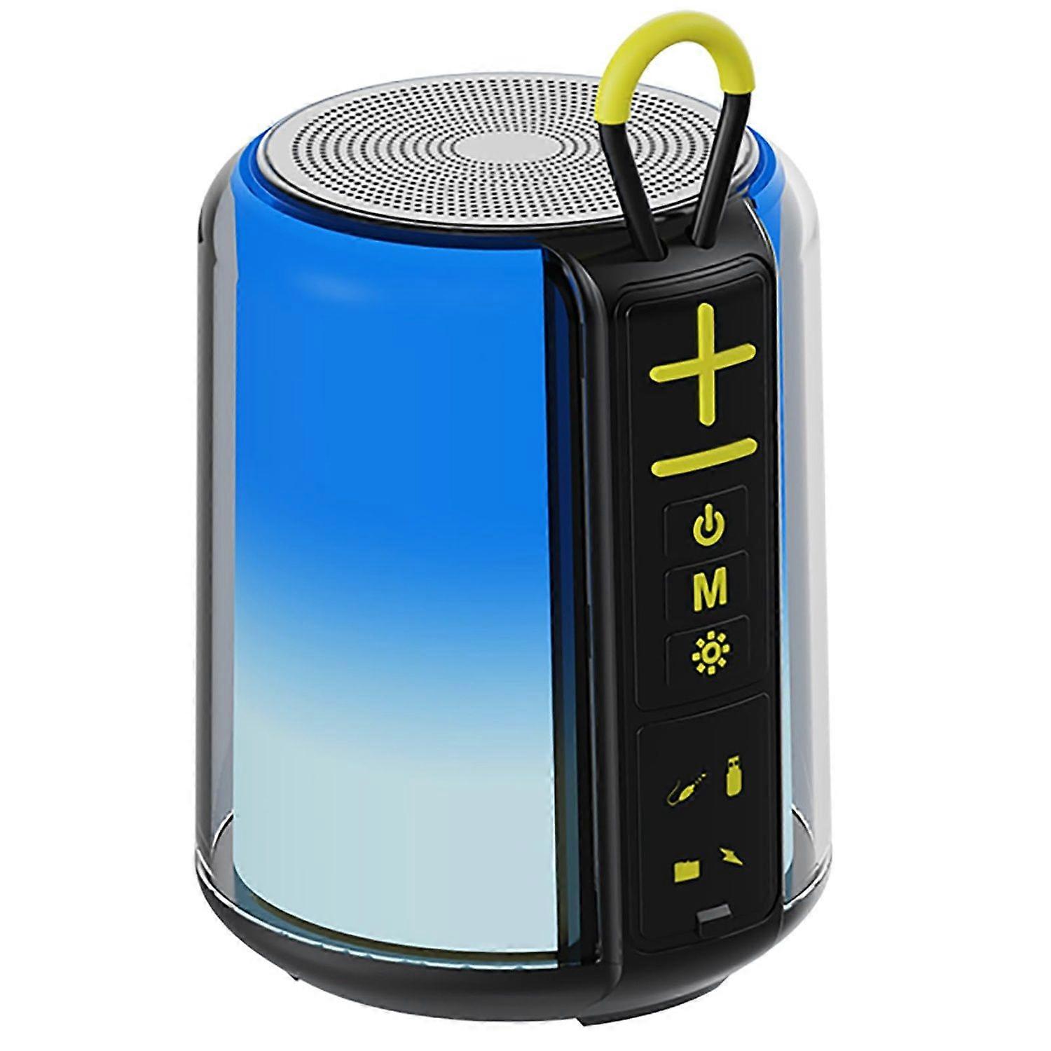Bluetooth Speaker: Portable Speaker with AUX Input, 8W Loud Stereo Sound Wireless Speaker with RGB Light, TF-Card/USB Flash Drive Input, BT 5.3, Dual