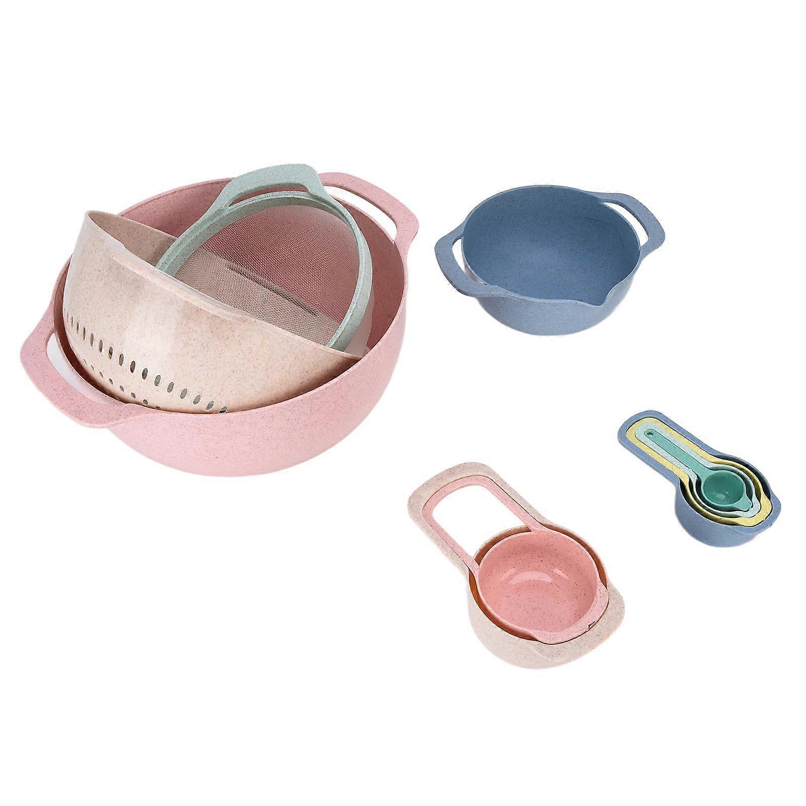 10PCS Wheat Straw Measuring Spoons Multifunctional Kitchen Scoop