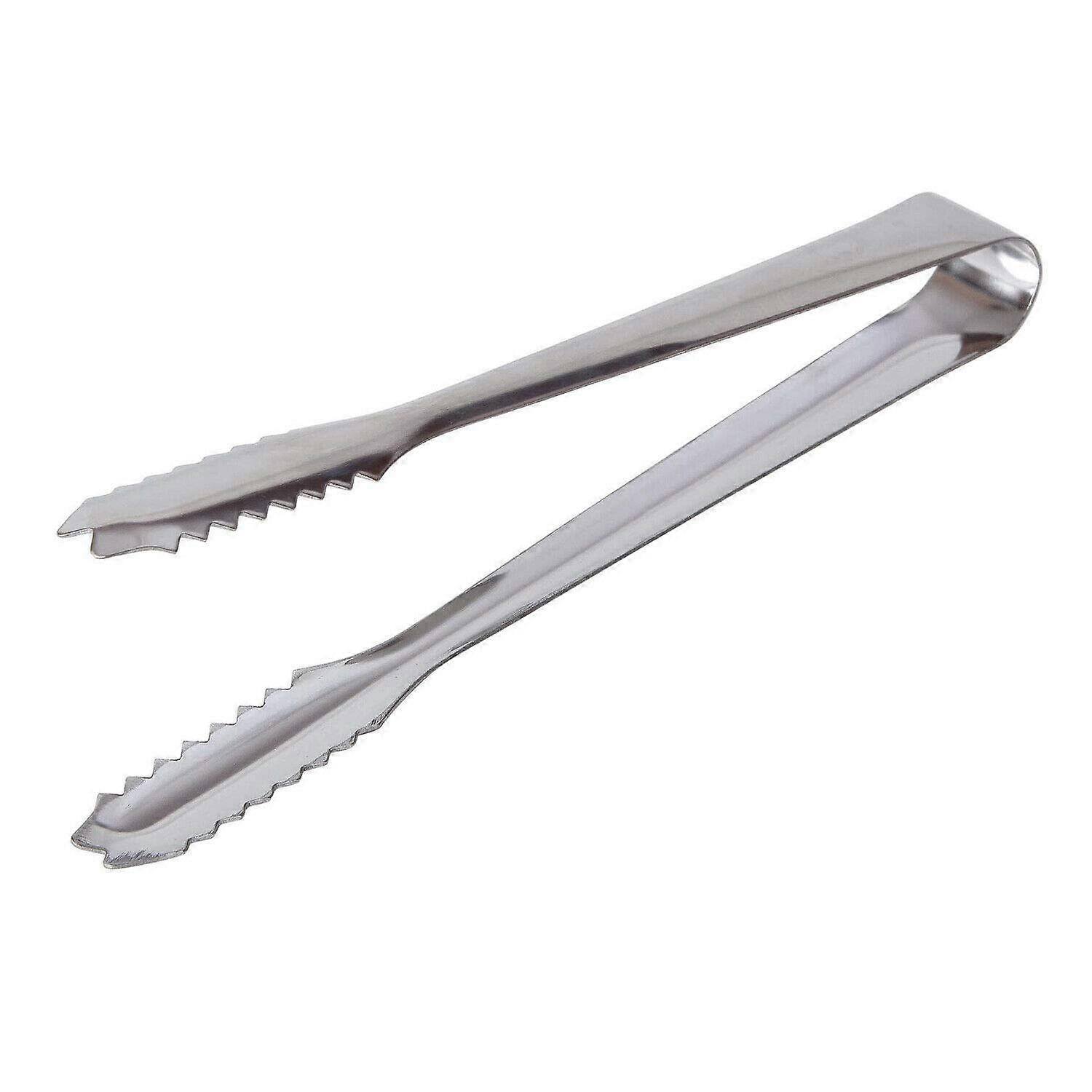 7inch Ice Tongs Stainless Steel For Ice Cubes, Sugar Cubes, Lemon Slices Buffet Bar Serving