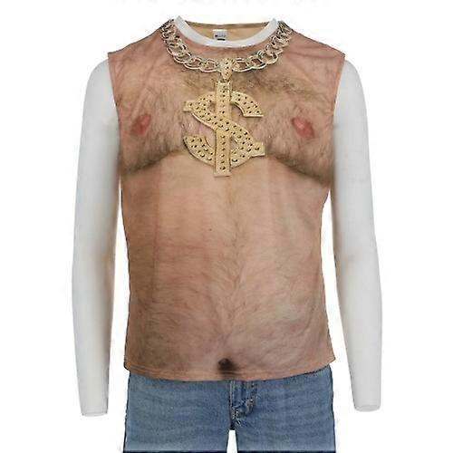 Smiffys Unisex aikuisille 70-luvun realistinen karvainen rintapuku