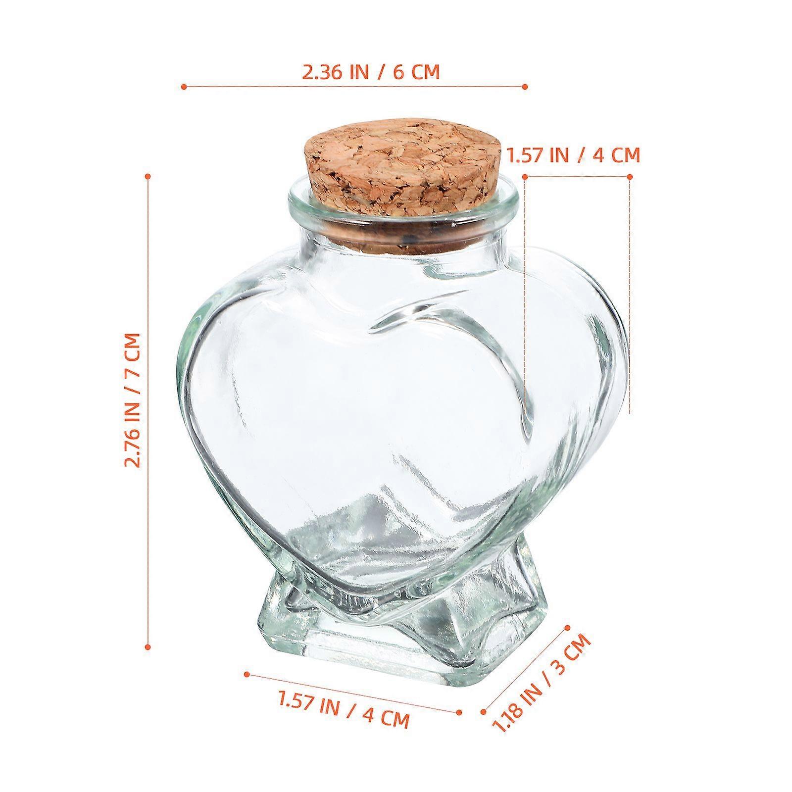 2pcs Glass Jars 50ml Wishing Bottles Multipurpose Glass Bottles with Corks