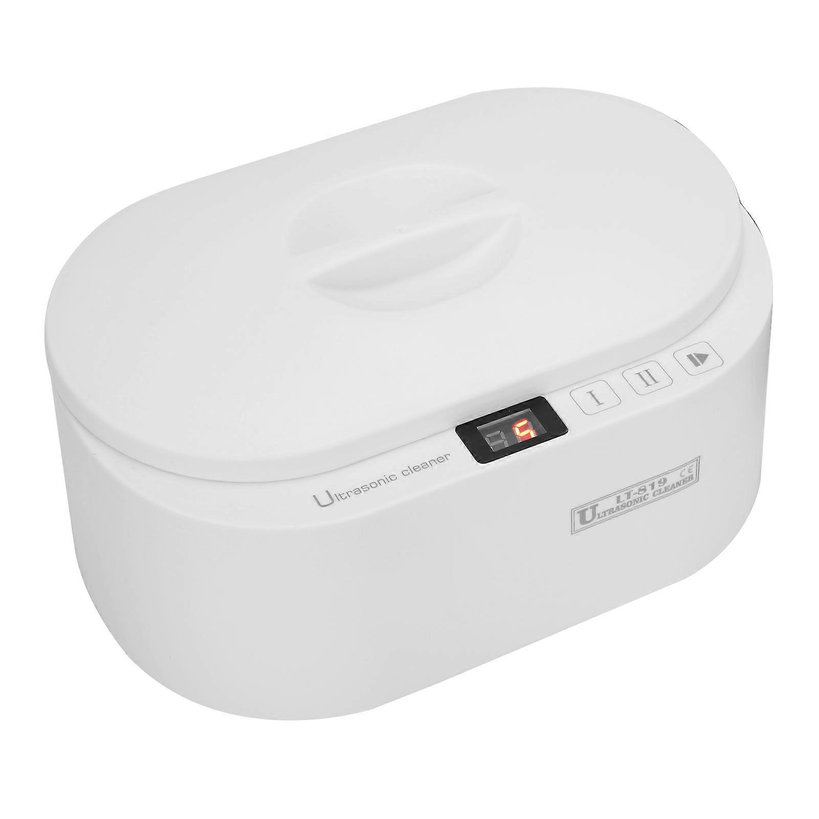 Ultrasonic Cleaner 600ml Touch LED Display 20x13x9.5cm UK Plug
