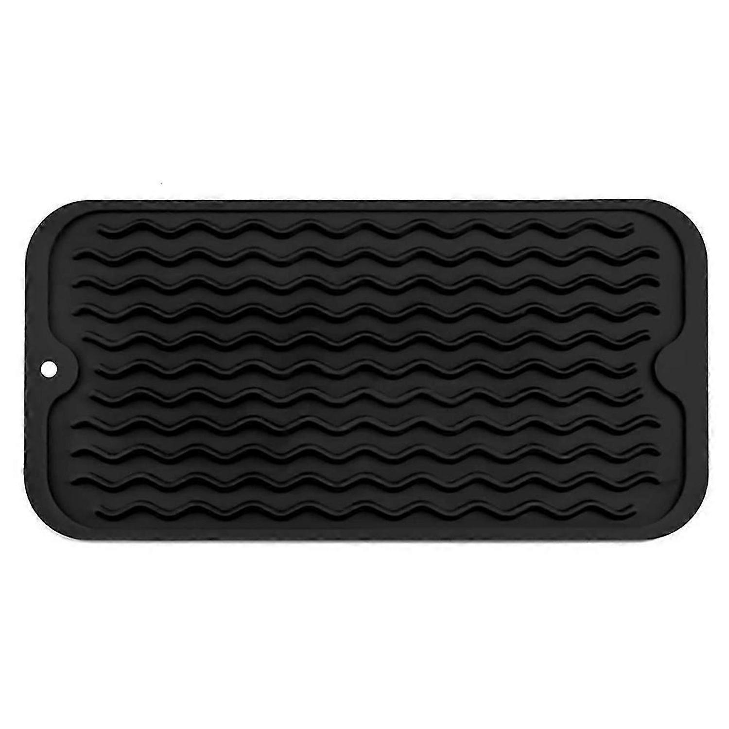 Dish Drying Mat for Multiple Usage, Silicone Mat for Kitchen Black-A