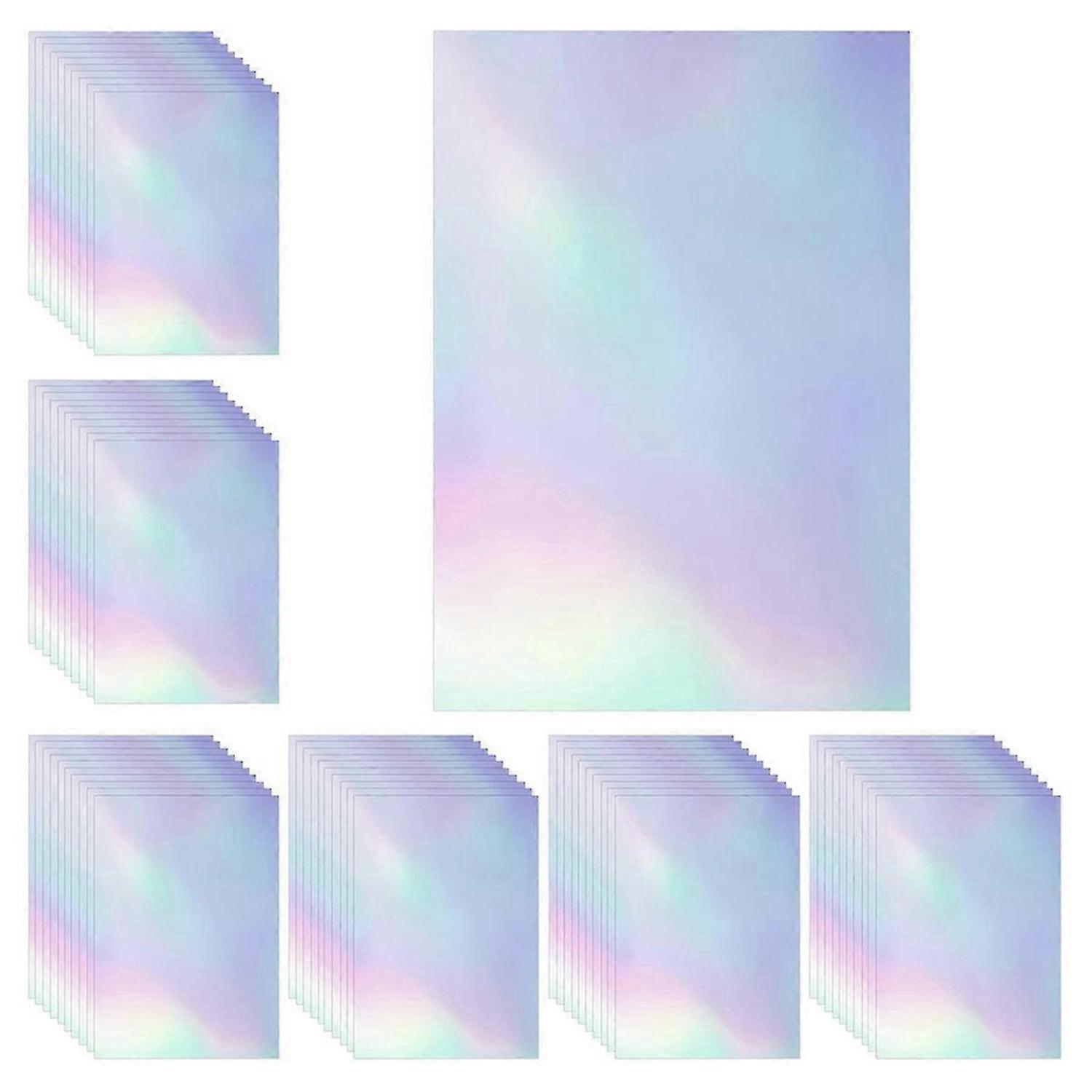 60 Sheets Holographic Laminate Sheets Clear Gitter Sticker