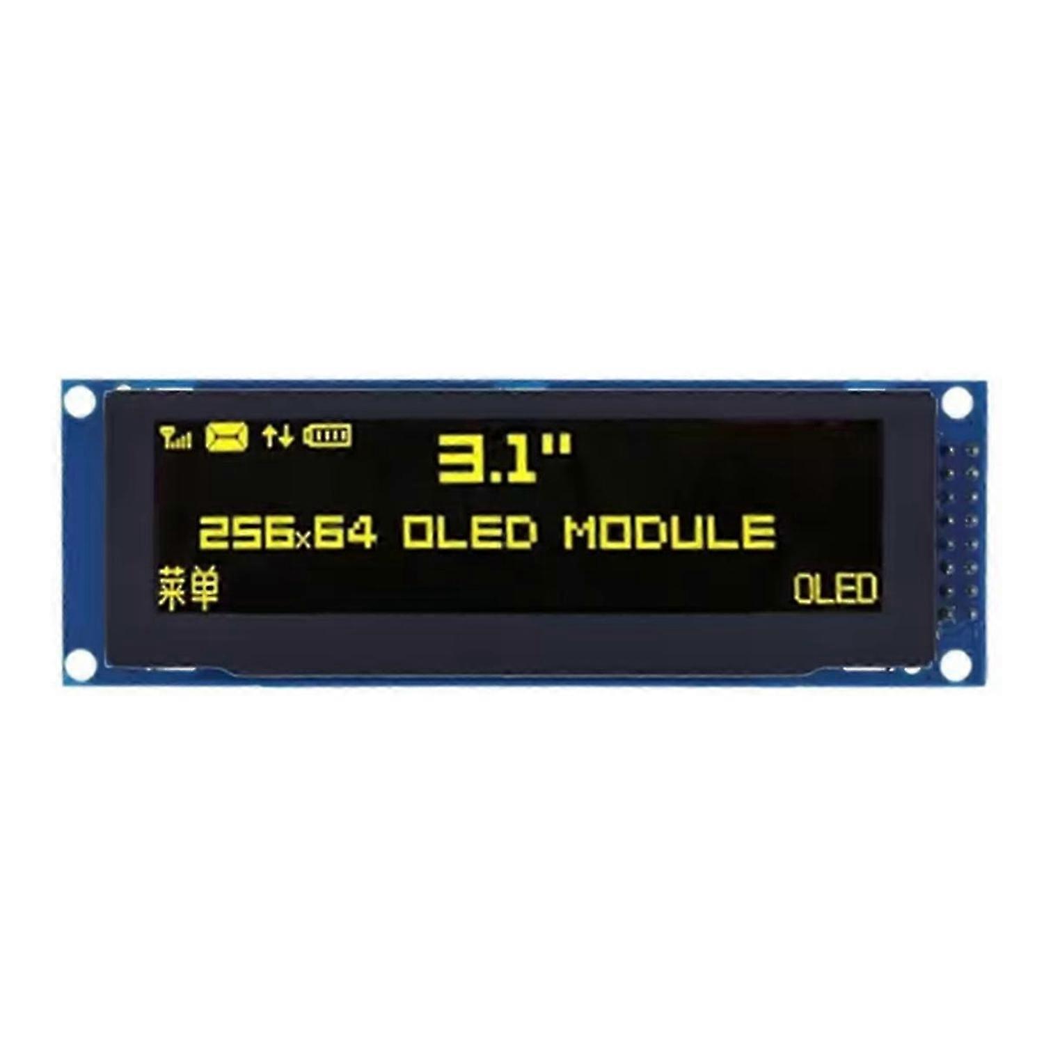OLED Display 3.12inch 256x64 25664 Dots Graphic LCD Module Display Screen LCM Screen SSD1322 Controller Support SPI