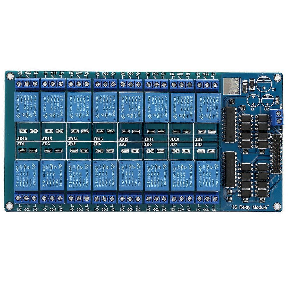 16-channel 5V Relay Module Control Board with Optocoupler Protection For Microcontroller Module
