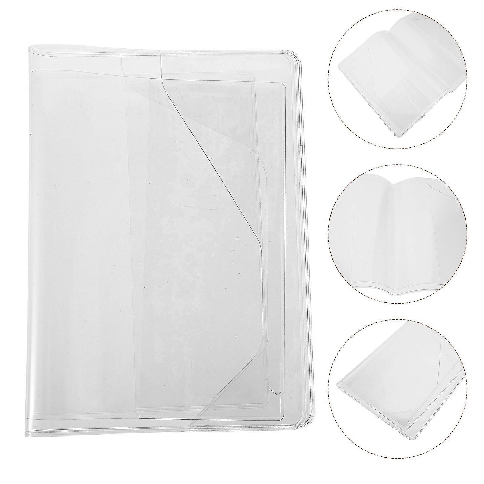 PVC Transparent Notebook Cover for Waterproof Protection 3Sets for Home Use