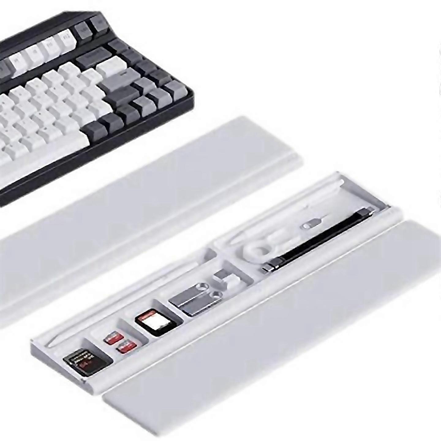For Desktop Storage Box Mechanical Keyboard Wrist Pad White