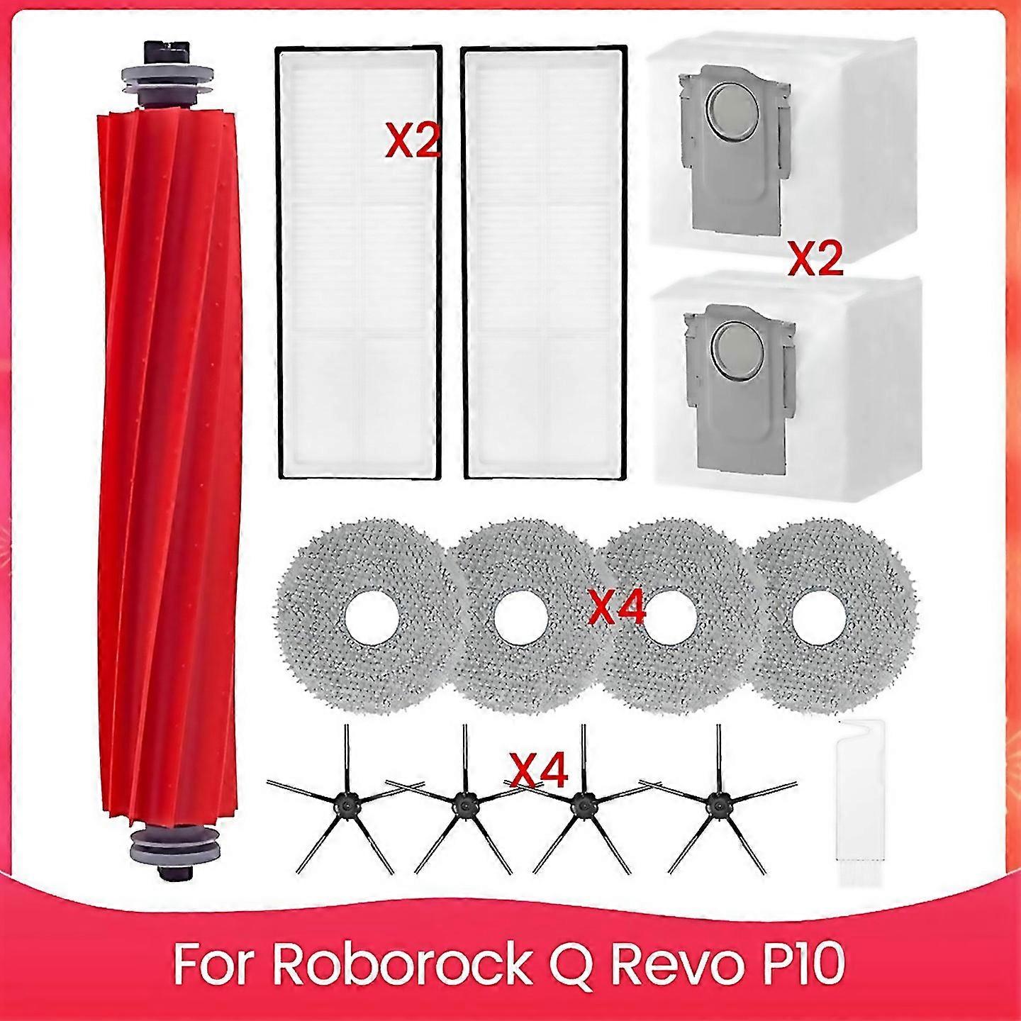 For Roborock Q Revo P10 Robot Vacuum Cleaner Parts Main Side Brush Hepa Filters Mop