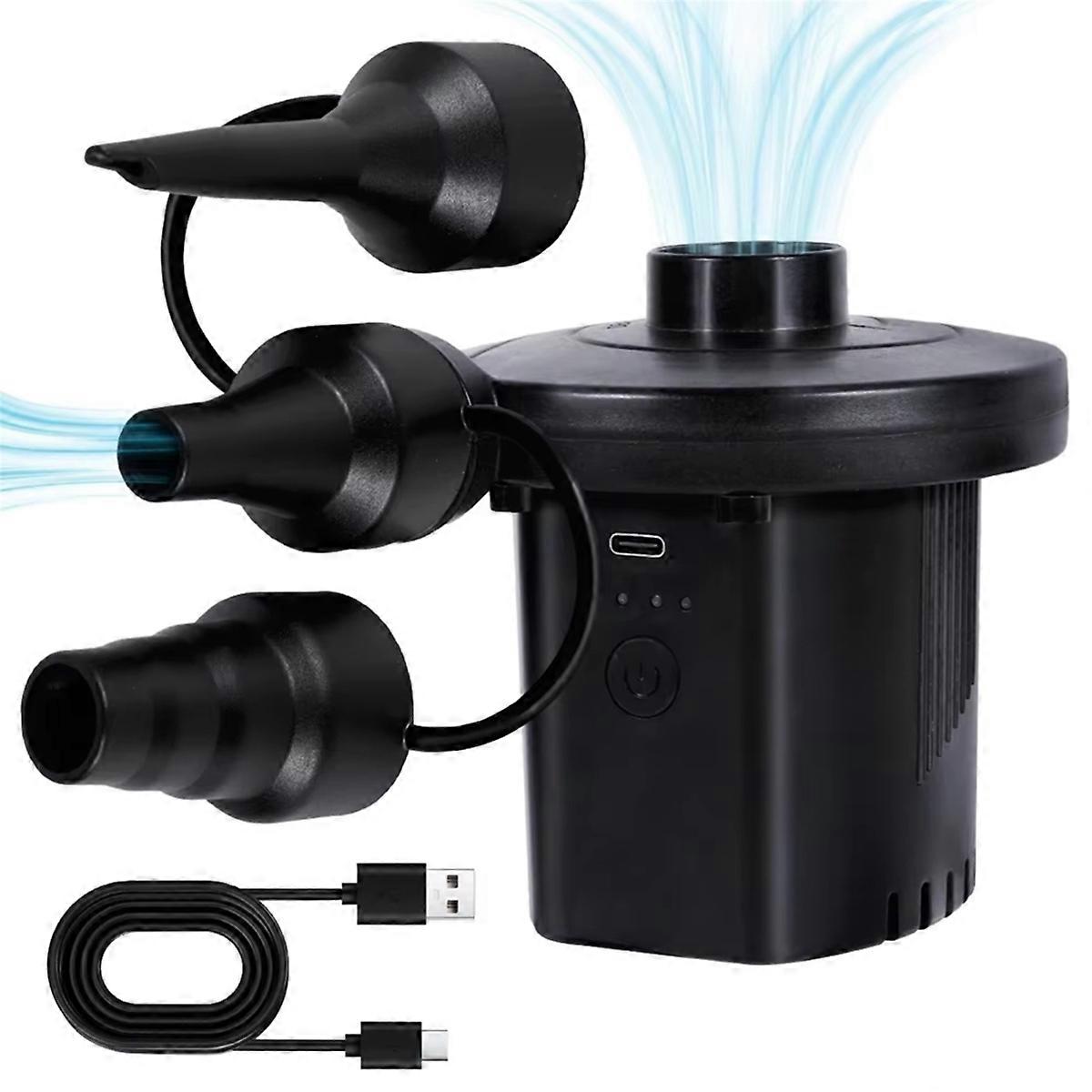 2000mAh Air Pump USB Wireless Electric Pump to Inflate Deflate Khaki