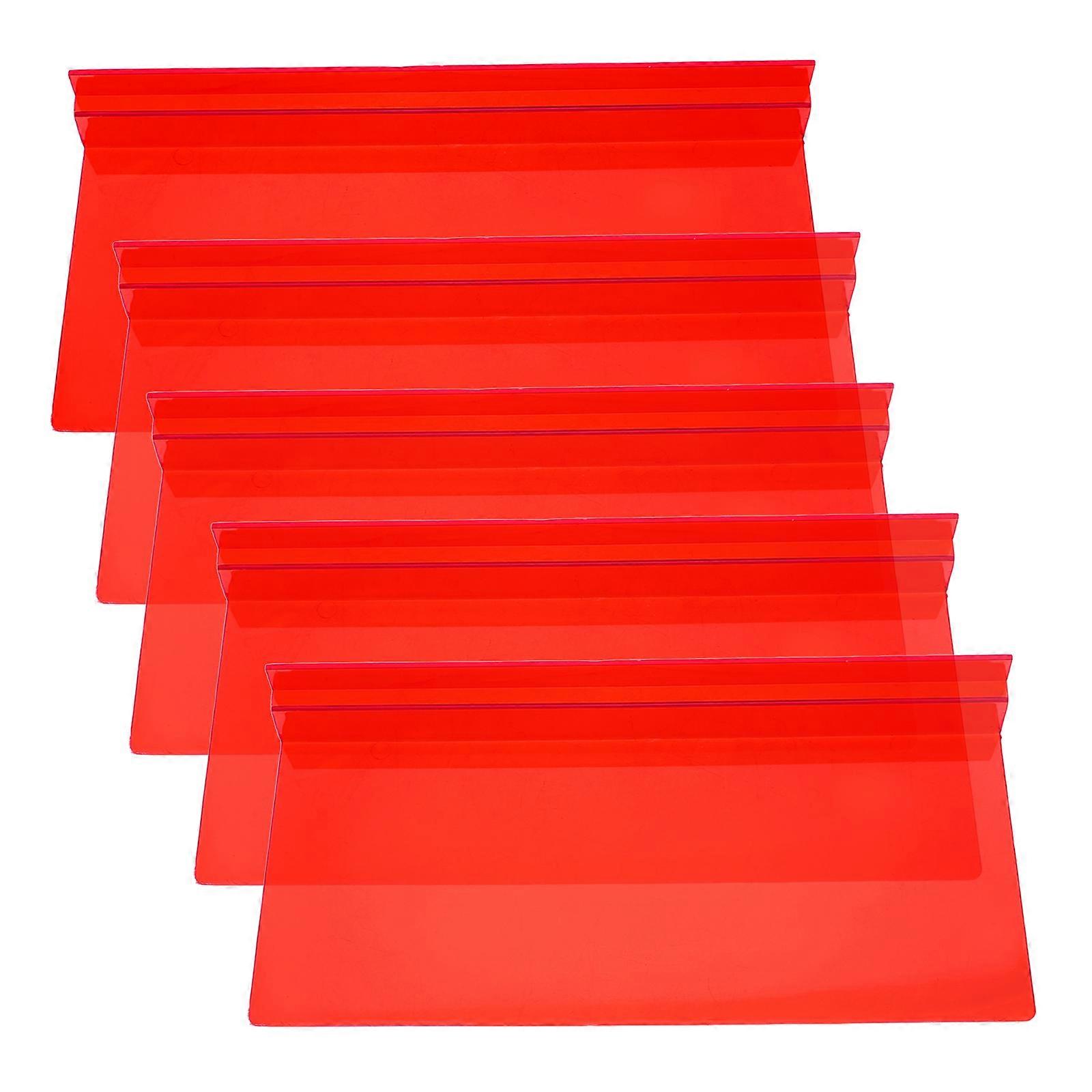 Wall Shoe Shelf Slatwall Shelf for Storage Use 5Pcs Plastic Red