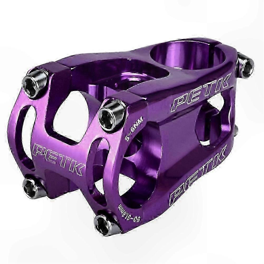 Purple CNC Machined Aluminum Alloy Bike Stem 31.8mm Diameter Handlebar Accessory