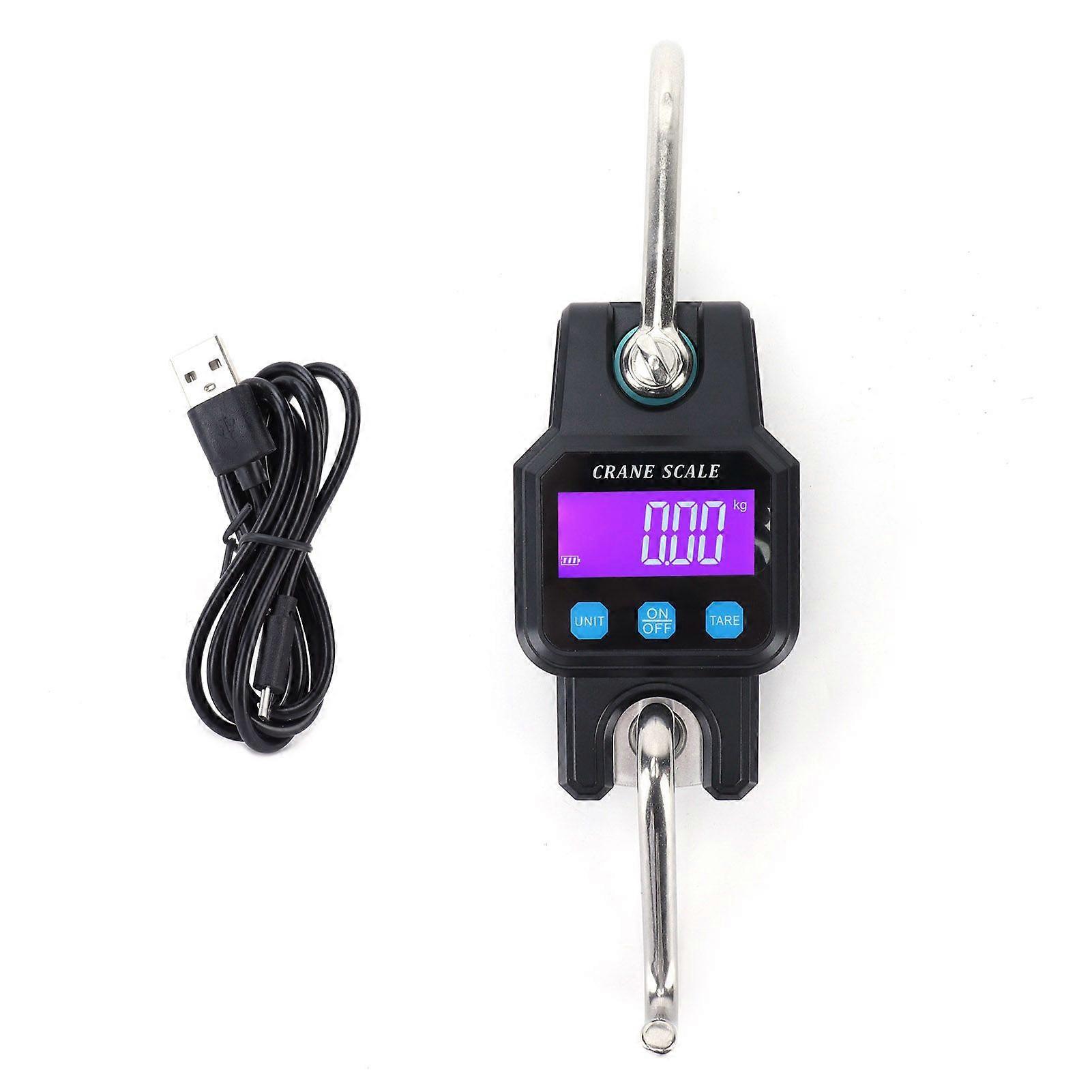 WH-C06 Rechargeable Digital Hanging Scale Mini Crane Scale Electronic Hook Scale for Home(Black )