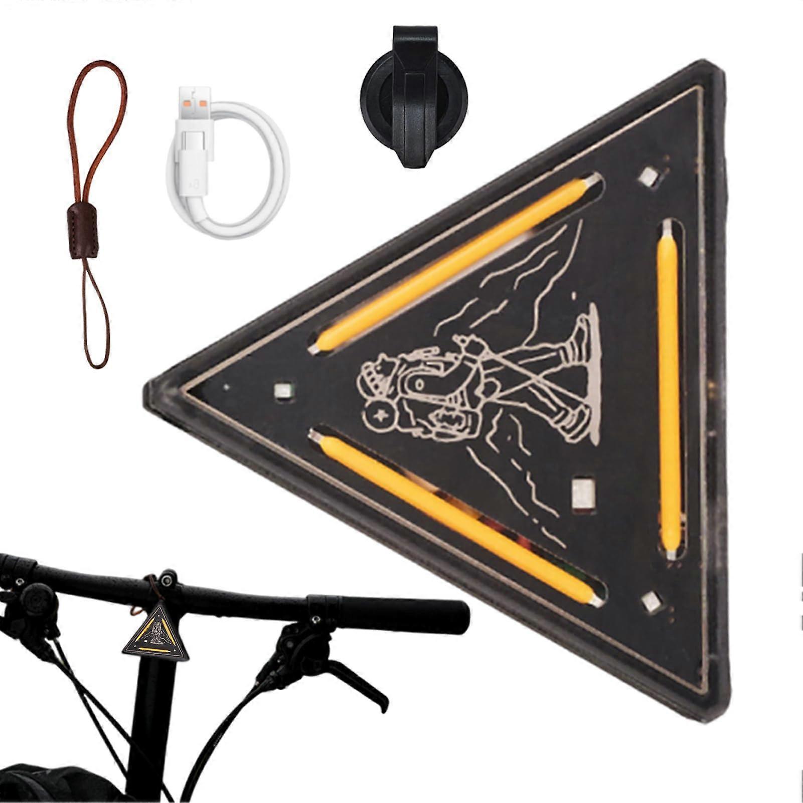 Running Lamp for Night - Portable Magnetic Triangular Bike Tail Light for Outdoor Travel, Emergency, and Indoor Use