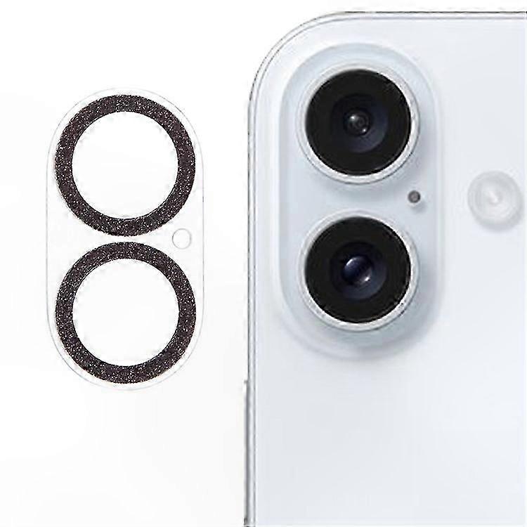Glitter Tempered Glass Camera Lens Protector for 16 and 16 Plus Models