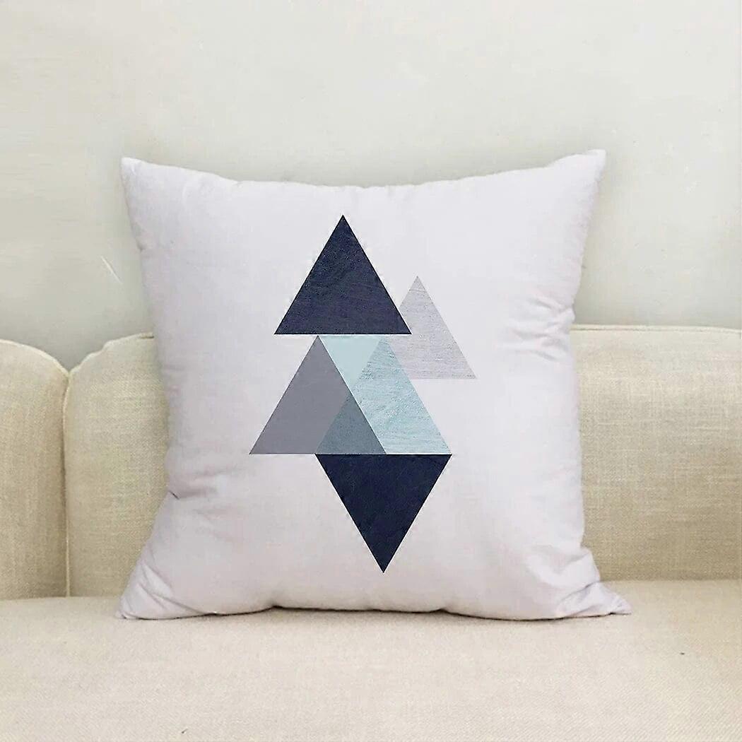 Pillow Cases Cotton Linen Pillowcase Sofa Living Room Home Pillow Nordic Geometric Decorative Triangular Print Cushion Cover