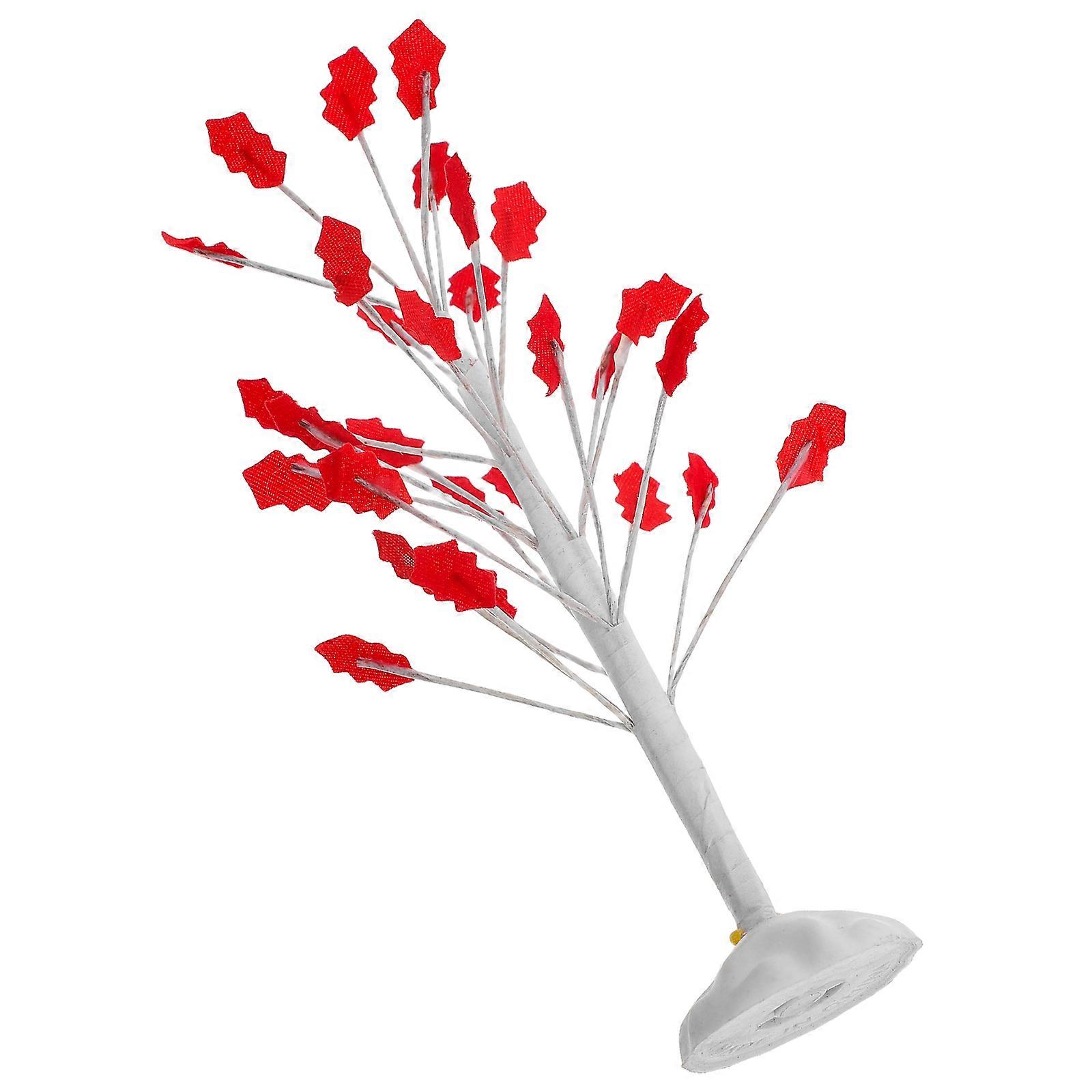 Miniature Garden Accessories Red Artificial Iron Trees for DIY Crafts 3Pcs
