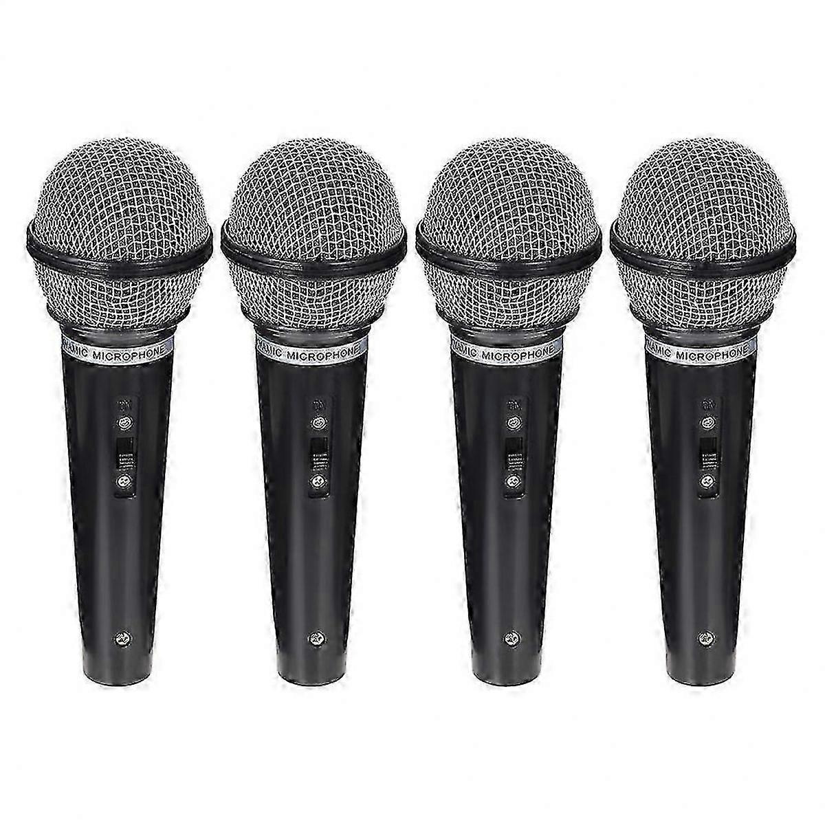 4 Toy Microphones for Kids - Fun Pretend Play Singing Props