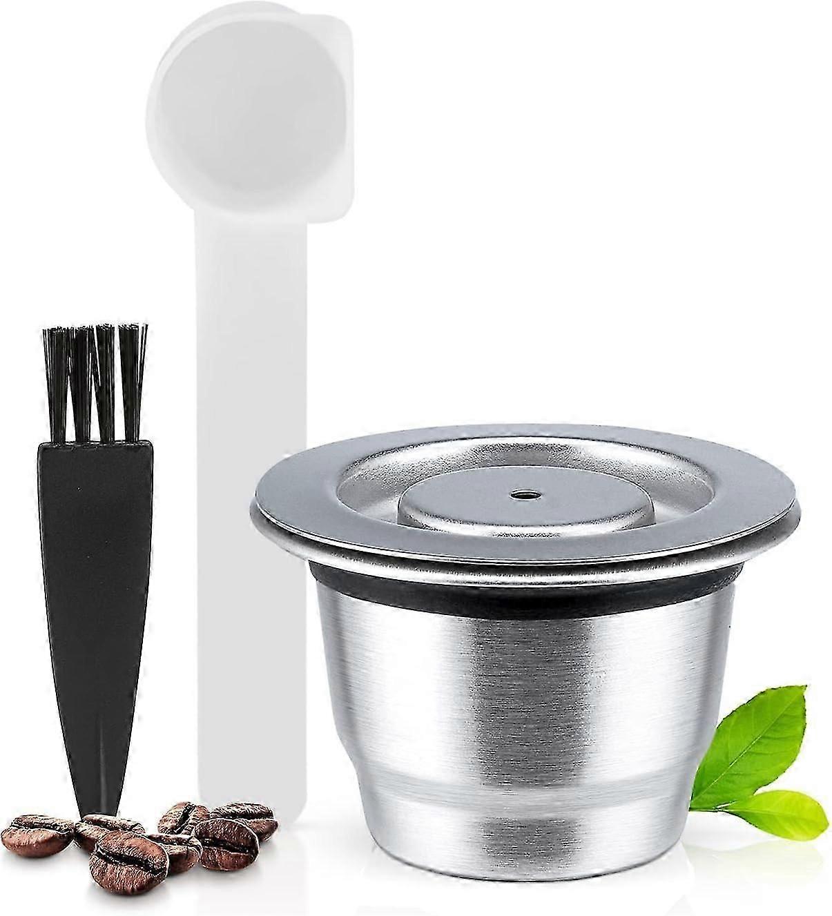 Refillable and reusable stainless steel Nespress capsules compatible with Nespress machine (AAA)