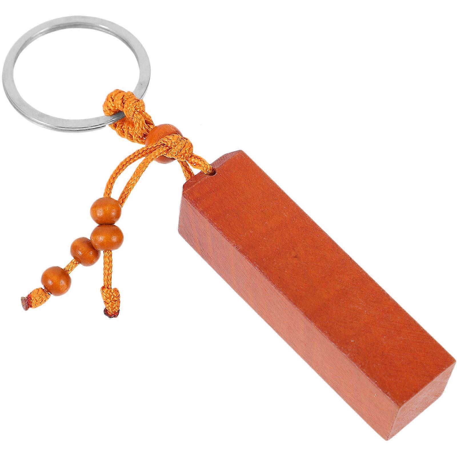 Engravable Wooden Keychain Blanks 50Pcs Rectangular Prism Shape Perfect For Daily Use And Art Projects