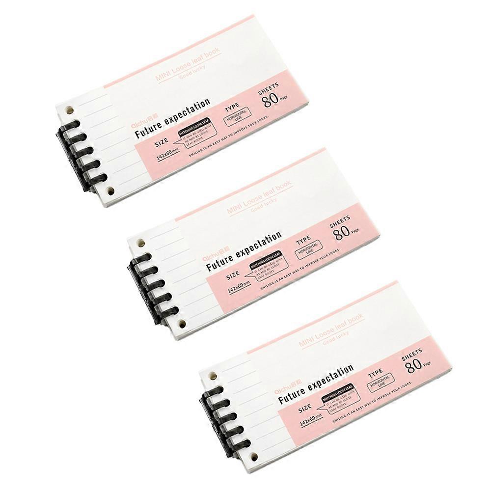 Memo Notebook Small Notebook for Writing Use 6Pcs Portable Loose Leaf