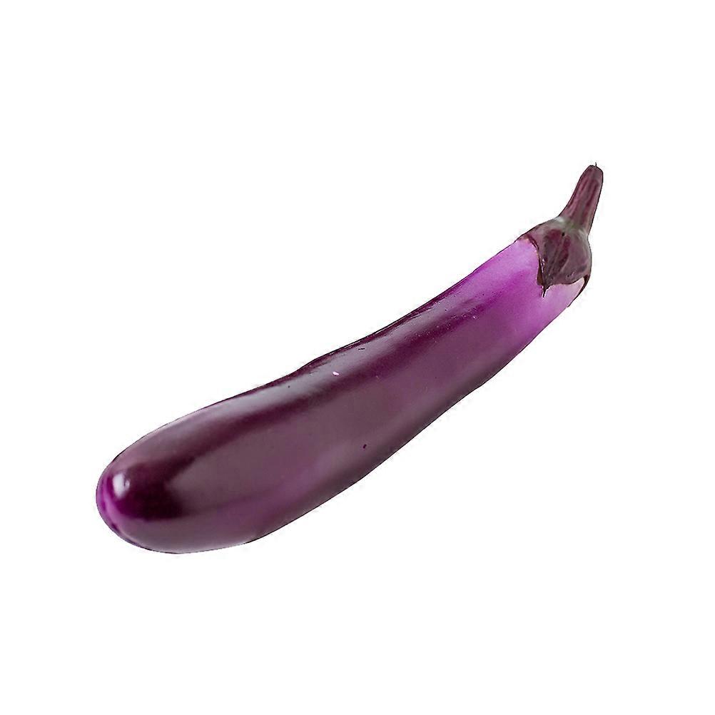 Simulation Eggplant Model Decorative Ornaments For Home Restaurant Window Display 27 X 4.5 X 3.5 Cm Realistic Style 1Pcs