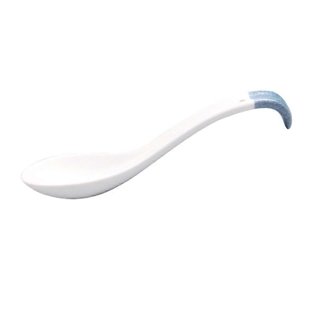 Ceramic Flatware Ladle Spoon for Hotel Use 3Pcs White Tableware