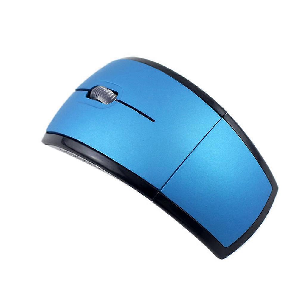 Wireless Folding Optical Mice 2.4G Computer Foldable Laptop Notebook Computer Cordless Mouse,Blue