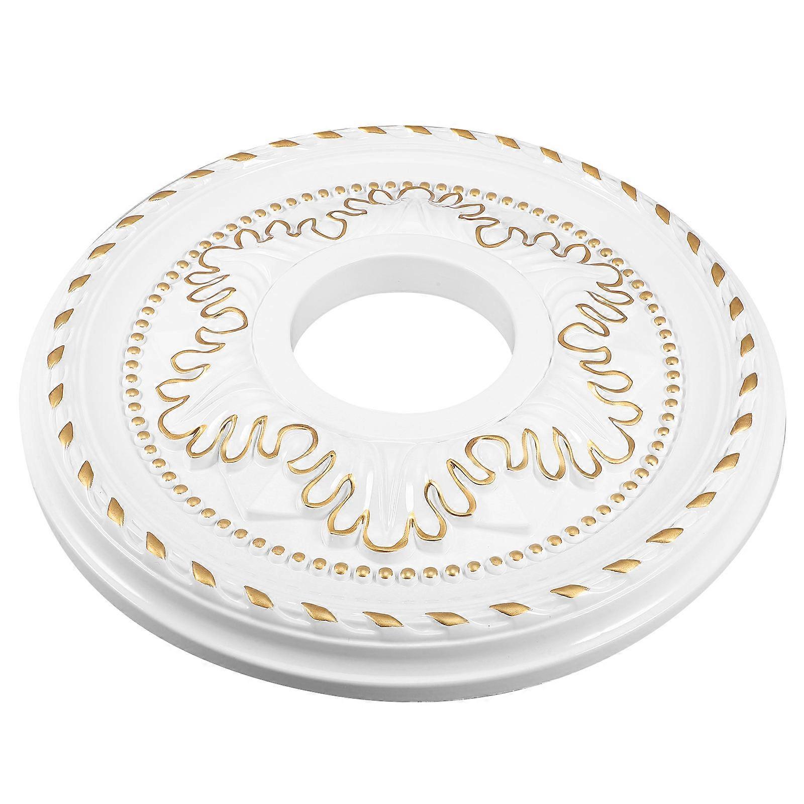 Round Ceiling Medallion ABS Decorative Ceiling Light Fixture for Home