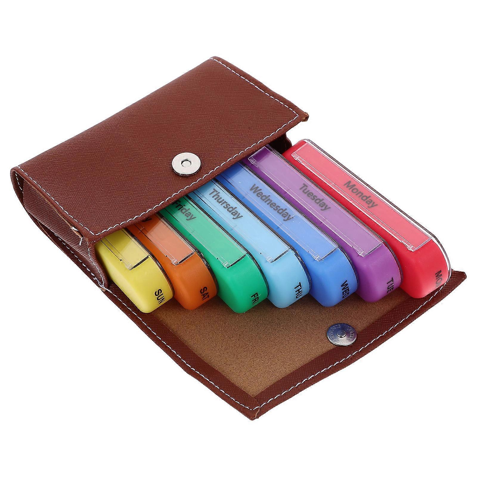 Compact Pill Case Portable Medicine Box Small Travel Organizer Multipurpose Design Suitable Adults Home Set