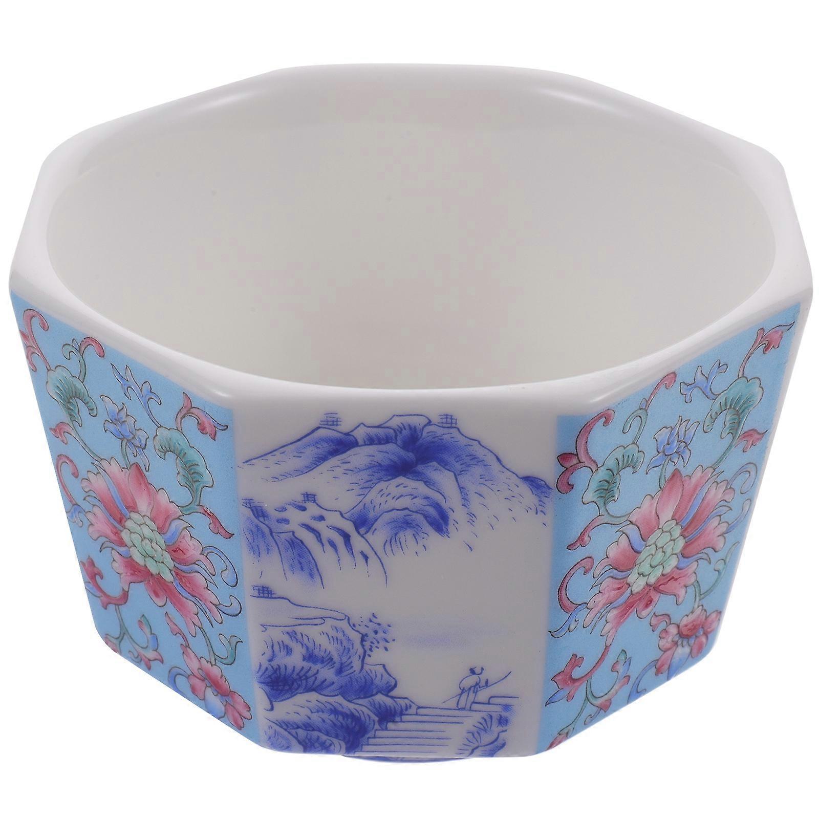 Delicate Tea Cup Ceramic Material Display Decoration Elegant Pattern 3.1×3.1×2in 1Set