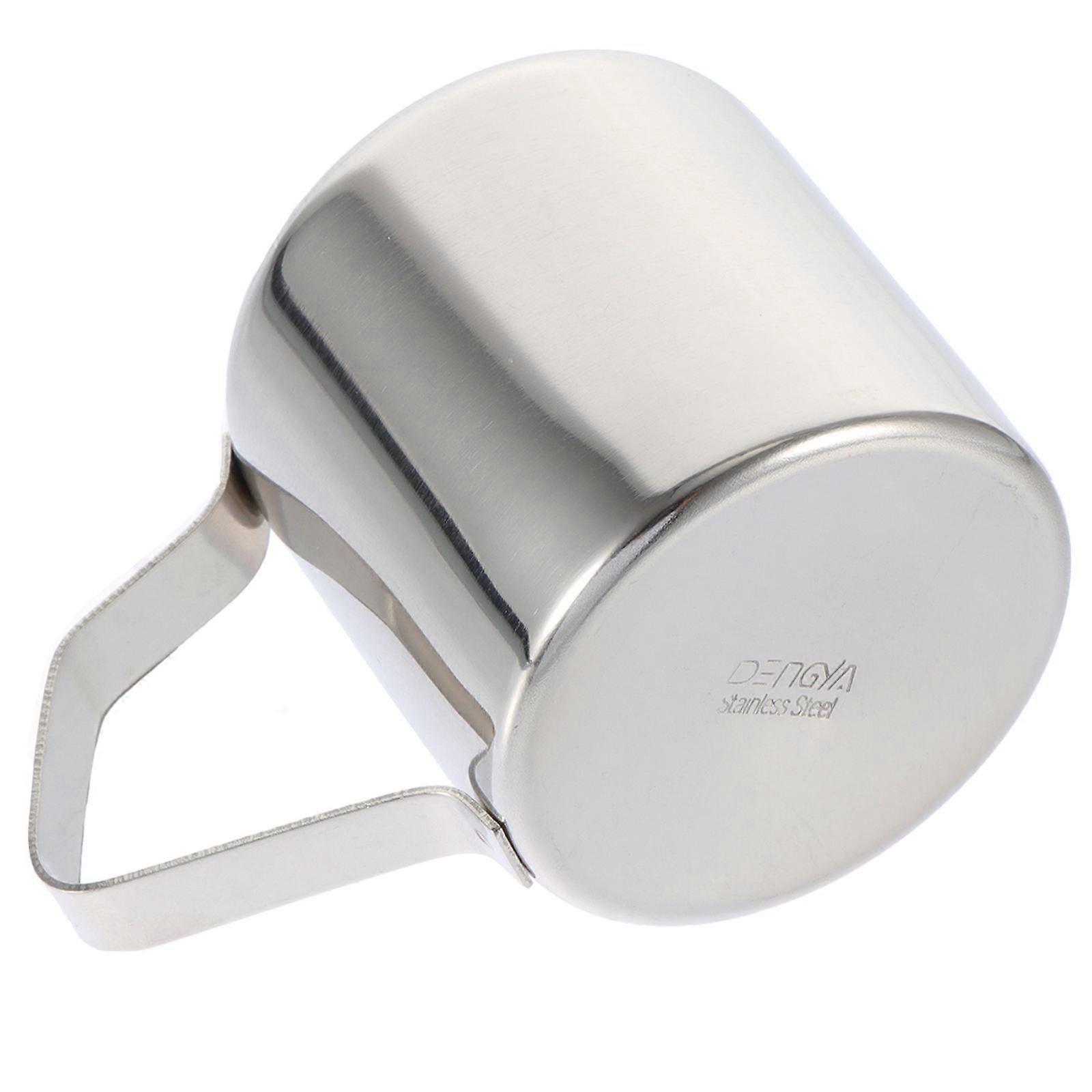 Metal Milk Cup with Handle for Adults Ideal for Home and Coffee Shop Use 1Pcs Round Practical Design