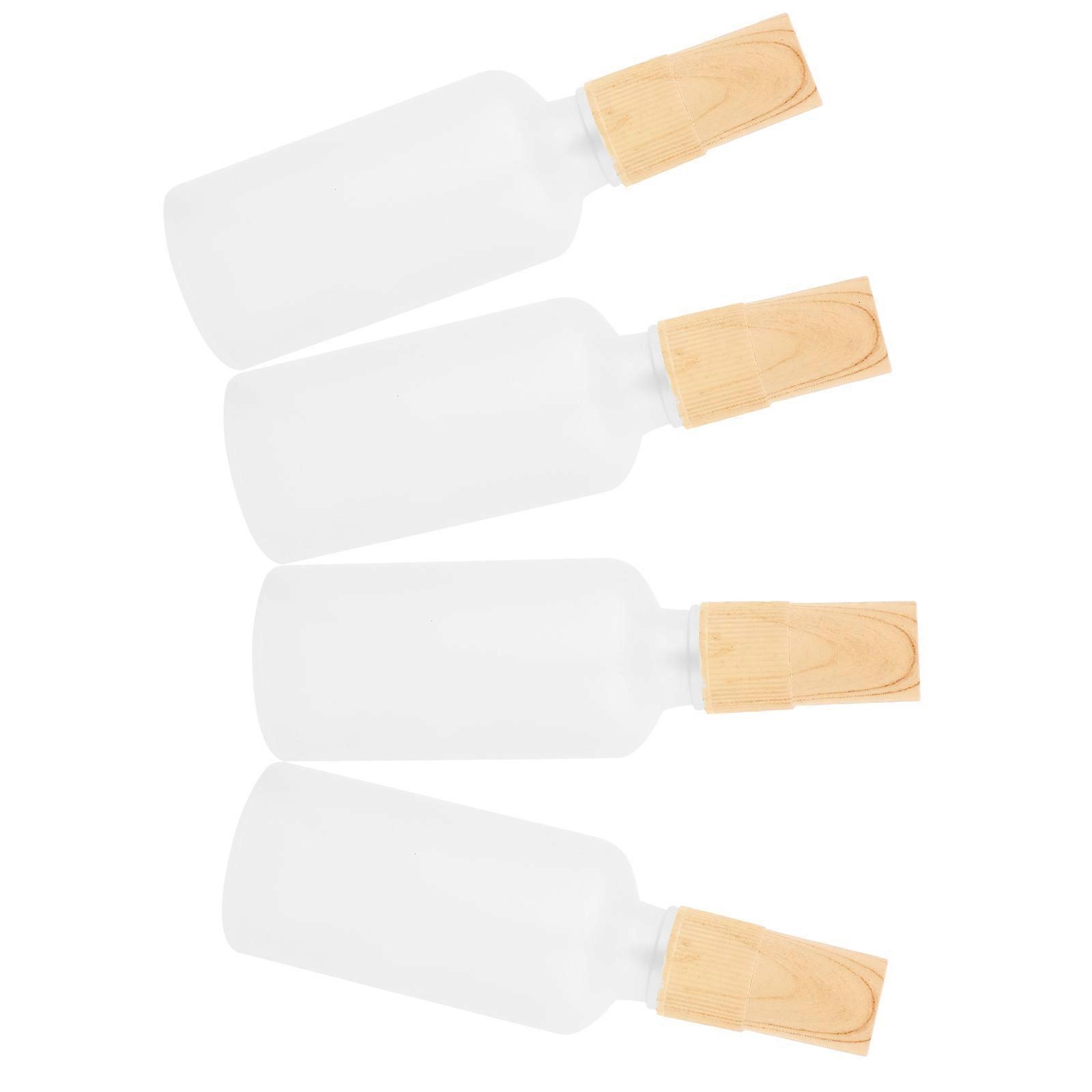 Lotion Bottles Frosted Wood Grain Dispensing Bottles for Storage 16Pcs