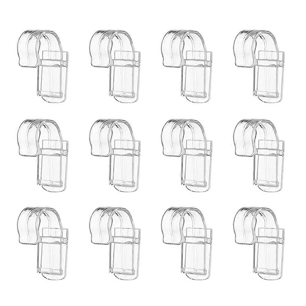 Transparent Clip Hook Storage Clip for Toothpaste and Towels 12Pcs