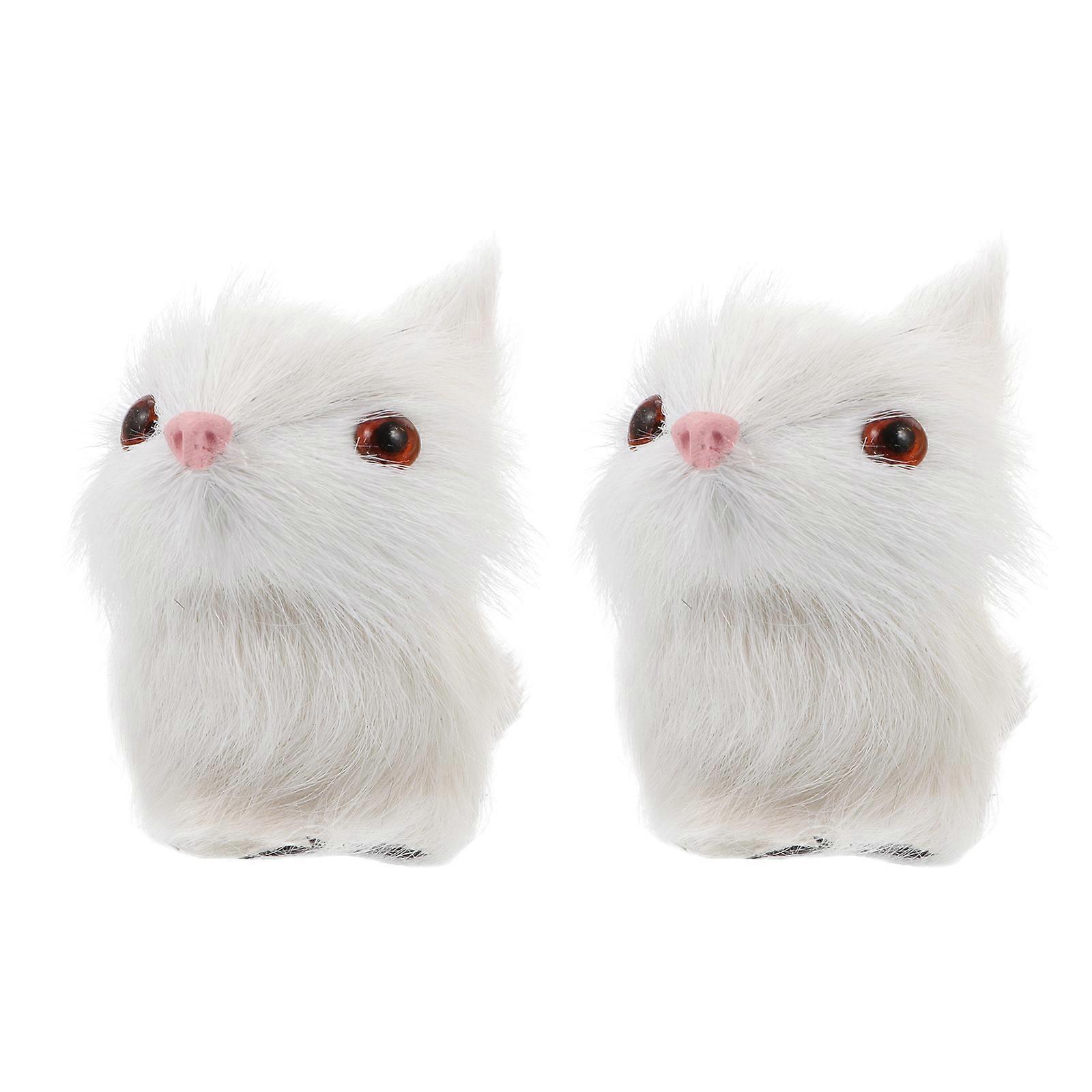 Artificial Rabbit Ornament Lovely Rabbit Decor for Desktop 4Pcs