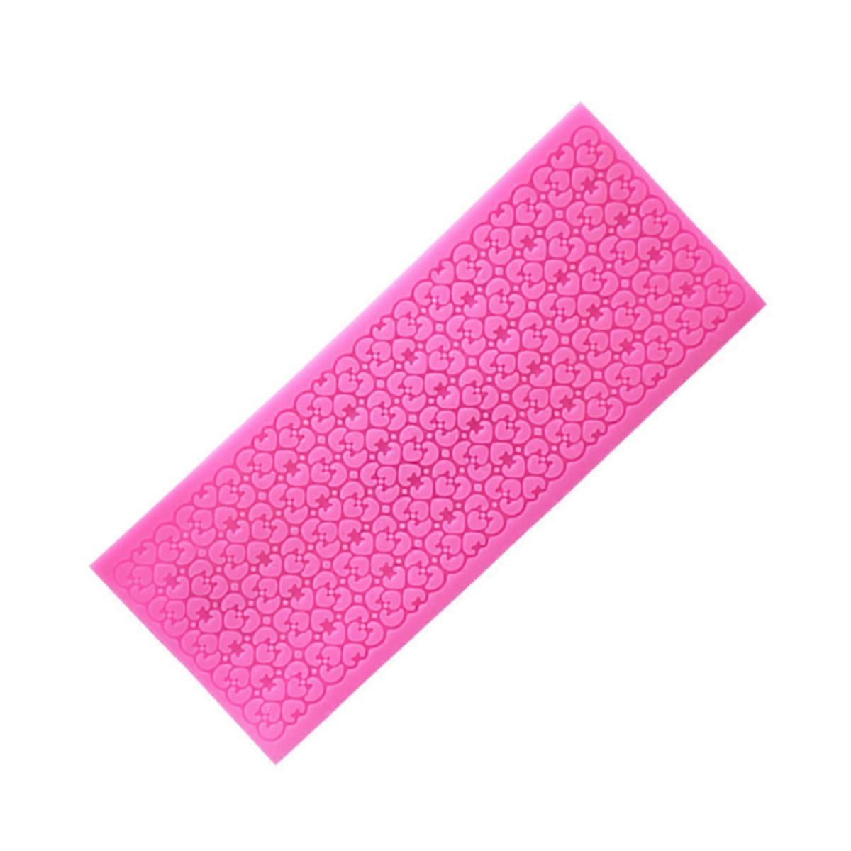 Lace Pattern Silicone Baking Mold Cake Decorating Tools for 3Pcs Pink