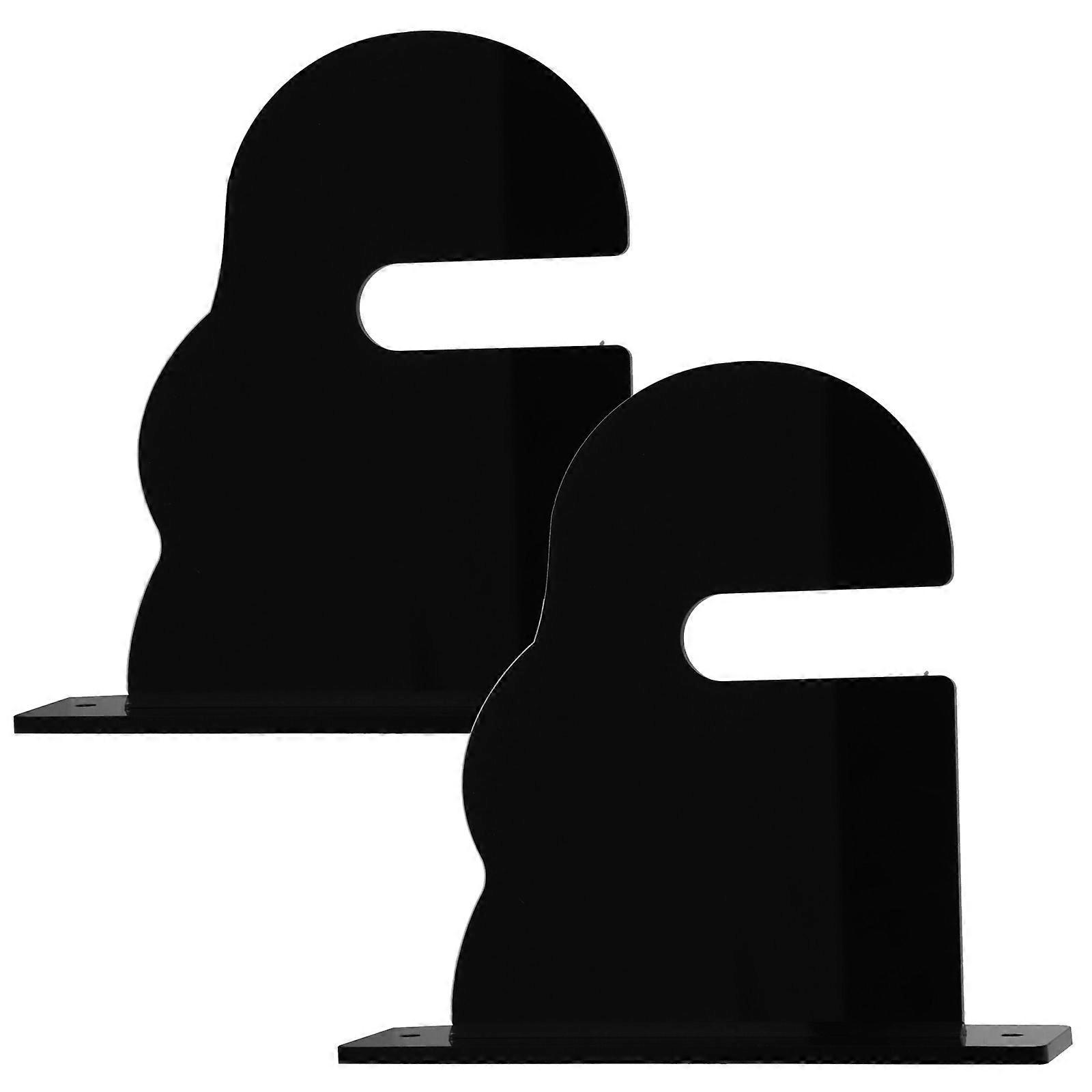 Rectangular Wall Mounted Display Rack For Snowboards And Skateboards Featuring Black Acrylic 3 Pairs