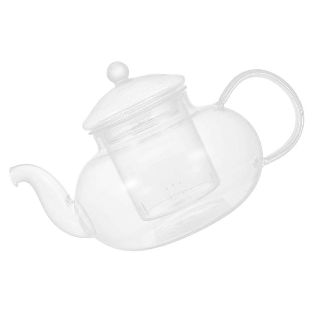 Glass Teapot with Handle for Storage Use 4Pcs Transparent Tea Kettles