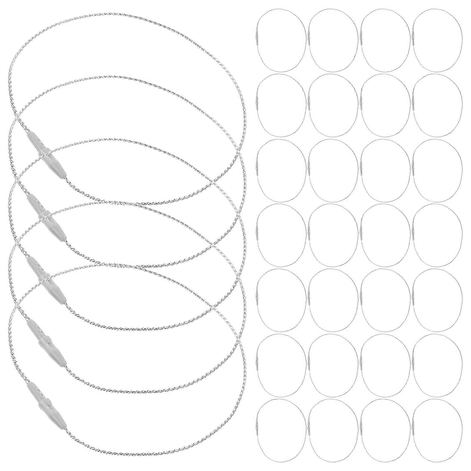 100Pcs Snap Locking Silver Ornament Hangers for Christmas Tree Use