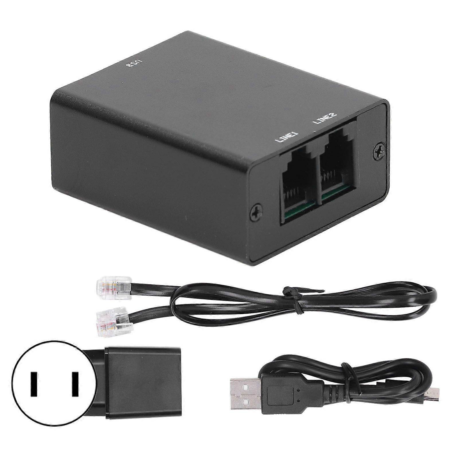 Mini Telephone Recorder with 32GB Automatic Stable Operation Memory Clear Sound with RJ11 Port 100240V US Plug