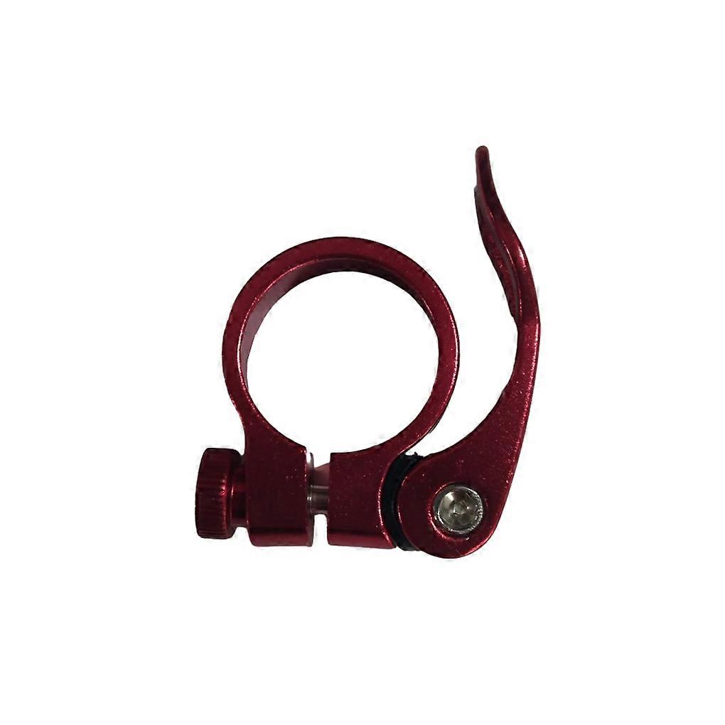 Bicycle Seat Post Clamp Mountain Seatpost Locking Collar Accessories Red