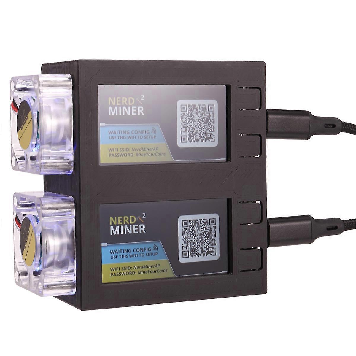 For NerdMiner V2 Miner 78KH/Sx2 Dual Screen BTC Solo Lottery Miner,C