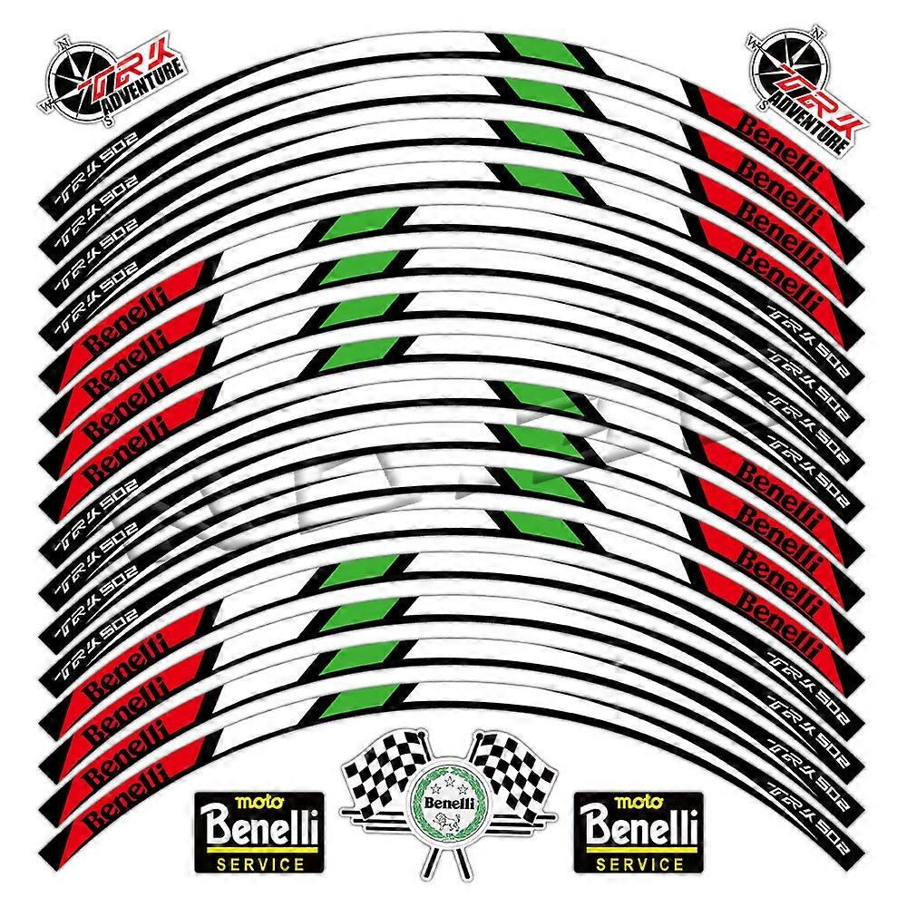 Soveltuu Benelli TRK 502 TRK502 trk 502 2023 moottoripyörän pyörän tarra vanteen heijastava tarra raidallinen teippi lisävarusteet vedenpitävä