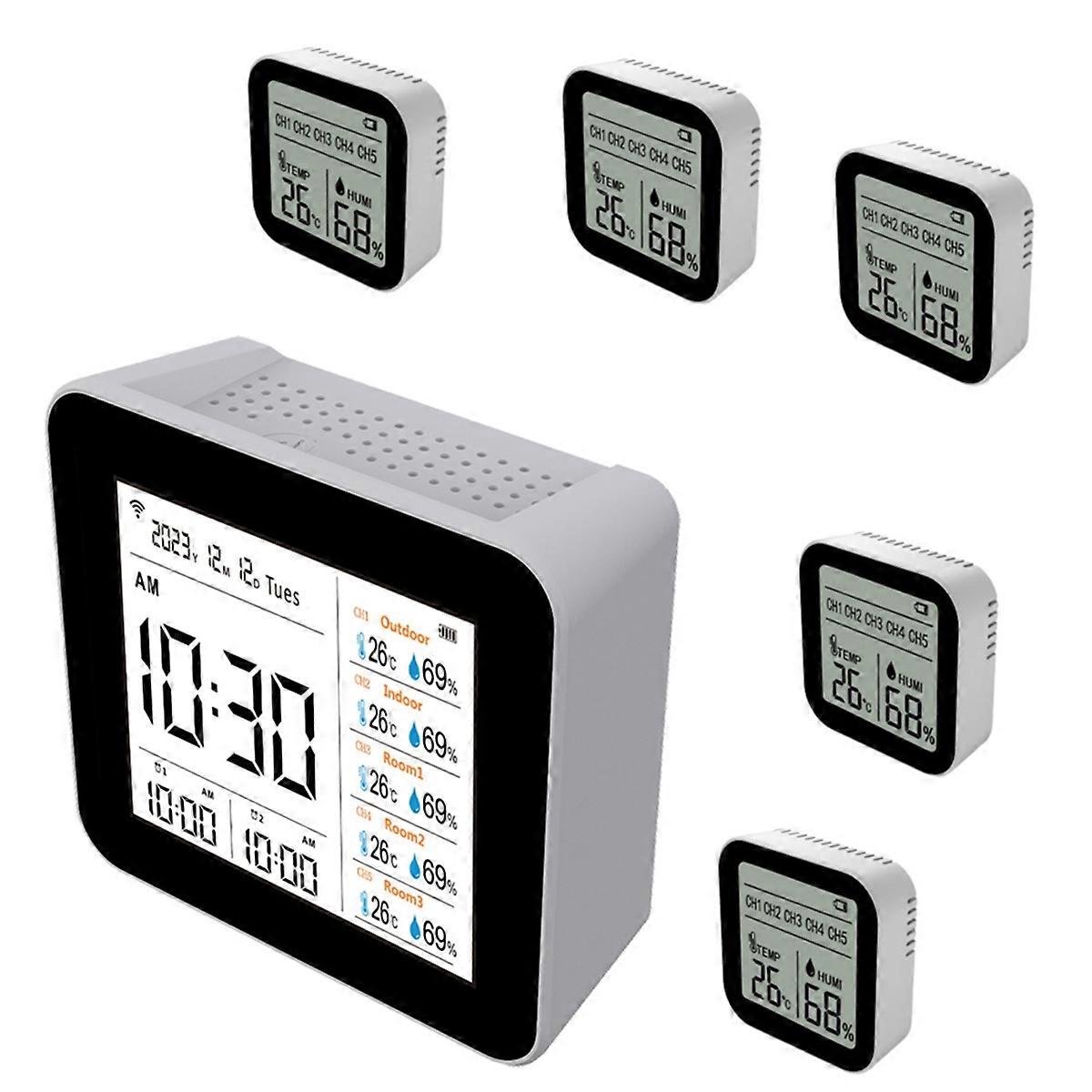 2C012,13 in 1 Tuya WIFI Air Quality Detector CO2 (with 5 slave units)