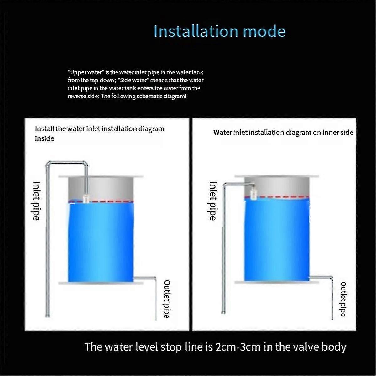 Fully Automatic Water Level Control Float Valve, 1inch Auto Shut Off Mini Float Valve Side Water In