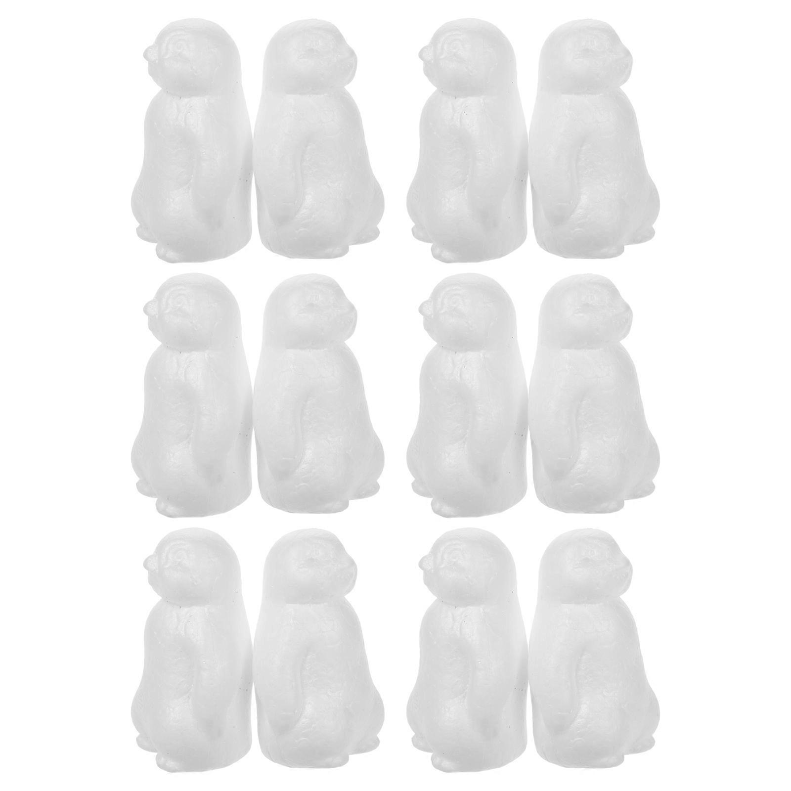 Unfinished Blank Foam Penguin Sculpture for Modeling 20Pcs Set